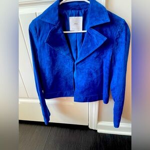 Mango genuine leather jacket xs new